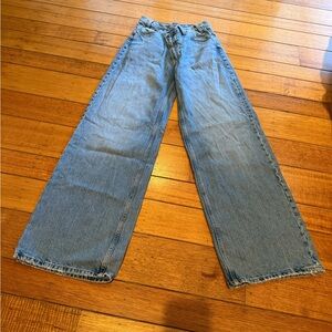 Zara Cross Waist Wide Leg Jeans